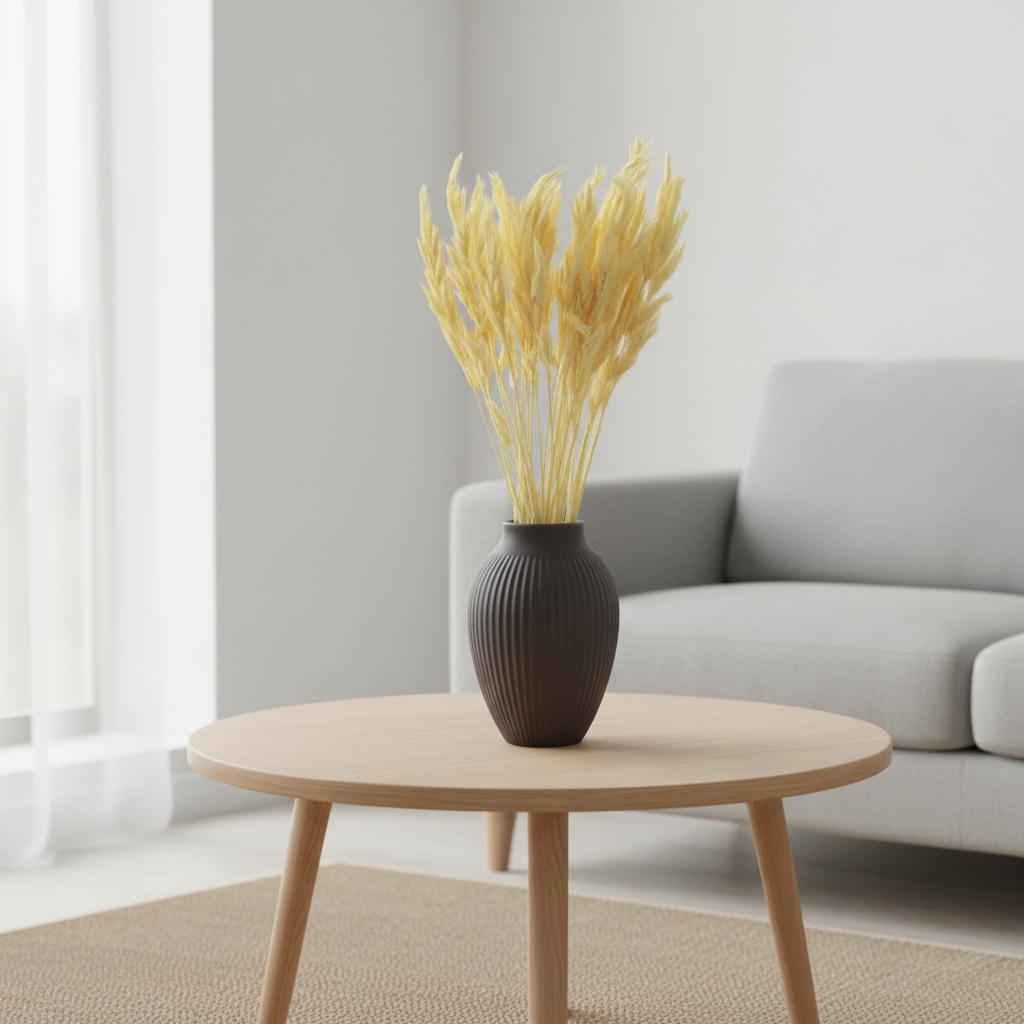 Sušený oves Avena v bílé barvě, přírodní dekorace